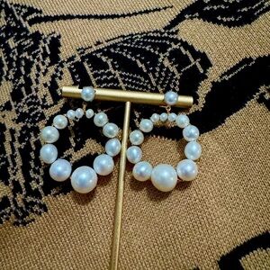 New - Anthropologie bridal collection pearl earrings